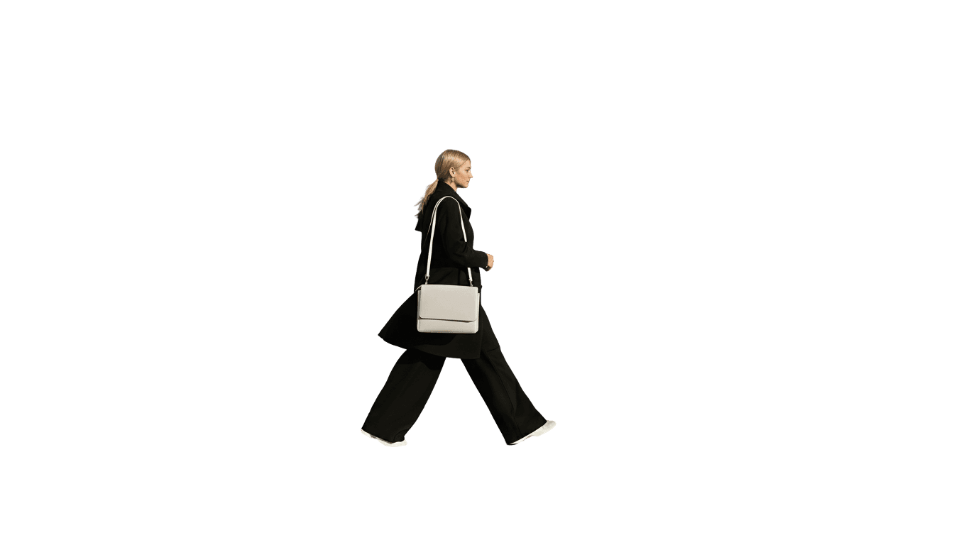 Woman walking overlay