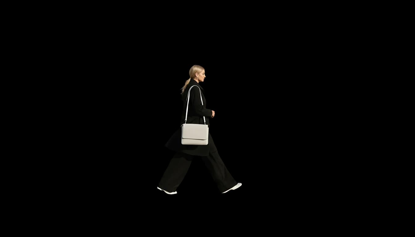 Woman walking overlay